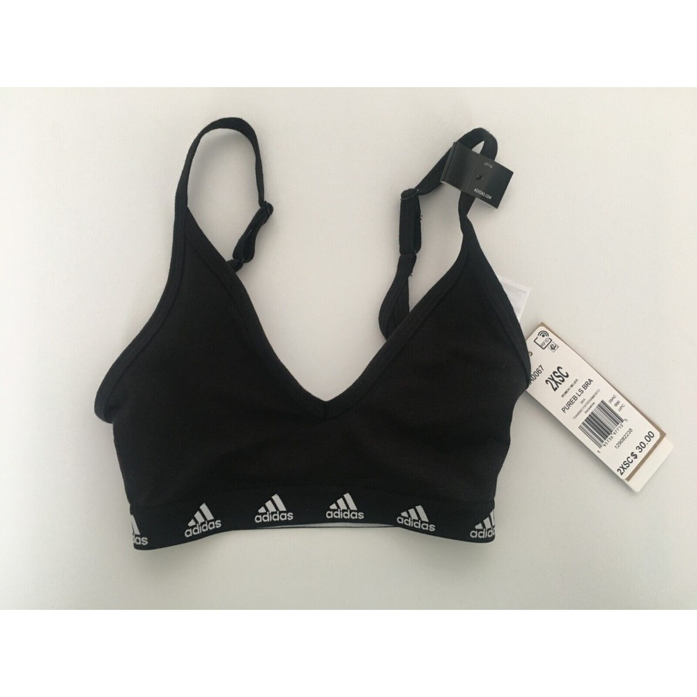 Adidas Training Sport Bra Size, 2XS   Black Athletic Sports